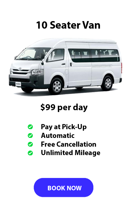 Auckland Aport Rentals 10 Seater Van Range from $99 per day